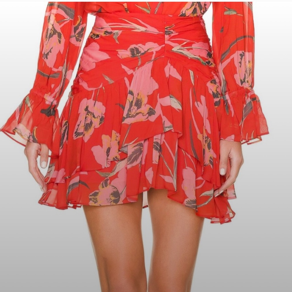 Milly Mira Tiered Floating Botanica Skirt